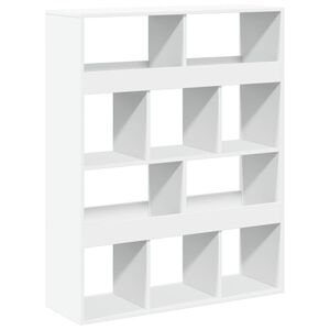 vidaXL Knižnica biela 100x33x125,5 cm kompozitn&eacute; drevo