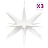 vidaXL Vianočn&eacute; svetl&aacute; s LED 3 ks, skladacie, biele 57 cm
