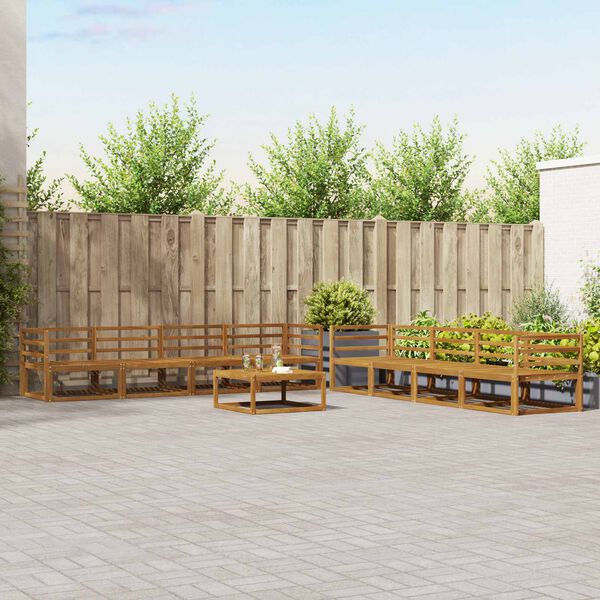 vidaXL Z&aacute;hradn&aacute; s&uacute;prava gaučov 9 pcs Pr&iacute;rodn&aacute; Pevn&eacute; ak&aacute;ciov&eacute; drevo