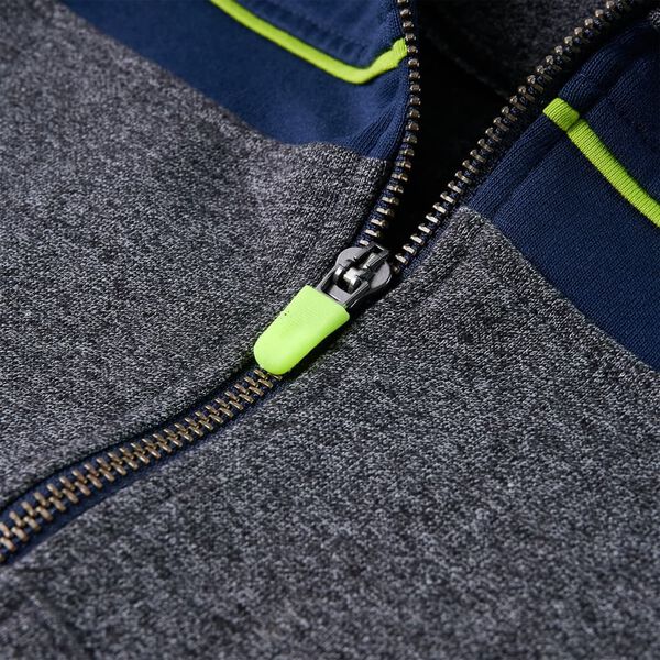 Detsk&aacute; mikina s kapucňou a zipsom siv&aacute; melanž 116