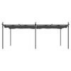 vidaXL Pergola so zaťahovacou strechou antracitová 589x292x230 cm