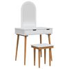 vidaXL Sada toaletn&eacute;ho stol&iacute;ka FAUSKE 3 pcs Biela 76 x 50 x 143 cm
