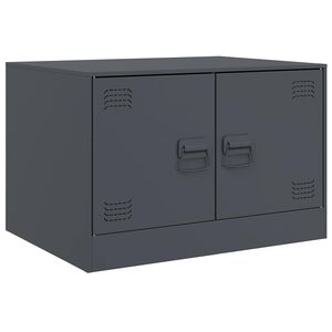 vidaXL Konferenčn&yacute; stol&iacute;k antracitov&yacute; 67x50x44 cm oceľ