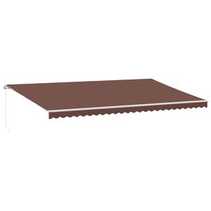 vidaXL Ručne zaťahovacia mark&iacute;za s LED hned&aacute; 600x350 cm