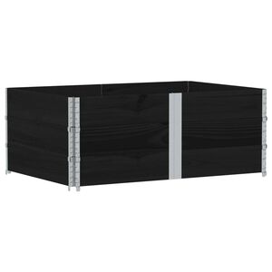 vidaXL Paletov&eacute; ohr&aacute;dky 3 ks čierne 100x100 cm borovicov&yacute; mas&iacute;v