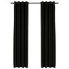 vidaXL Zatemňovacie z&aacute;vesy, ľanov&yacute; vzhľad 2 ks, antracitov&eacute; 140x245 cm