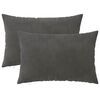 vidaXL Poťah na podložku 2 pcs HEERLEN Tmavosiv&aacute; 30 x 50 cm Zamat