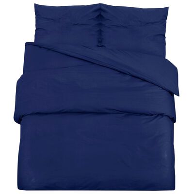 vidaXL Súprava obliečok na paplón námornícka modrá 225x220 cm bavlna