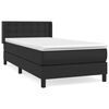 vidaXL Boxspring posteľ s matracom čierny 90x190 cm umel&aacute; koža