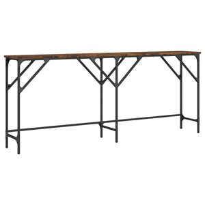vidaXL Konzolov&yacute; stol&iacute;k dymov&yacute; dub 180x29x75 cm kompozitn&eacute; drevo