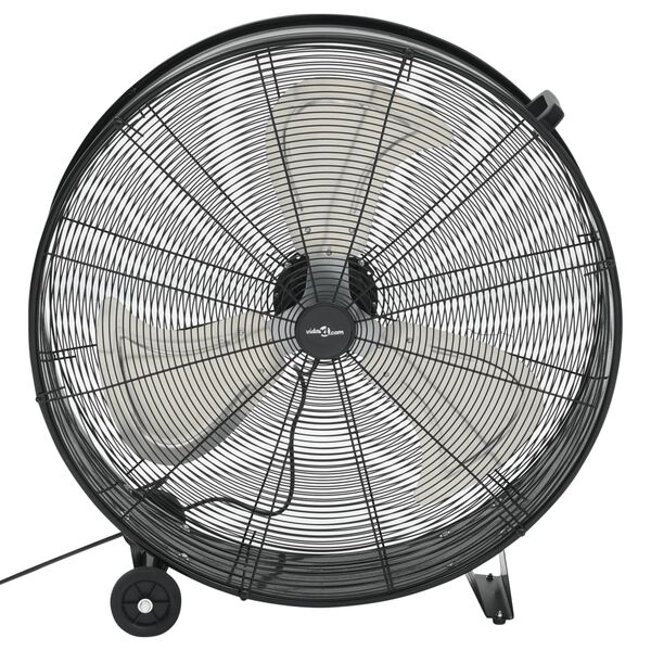 vidaXL Priemyselný bubnový ventilátor 77 cm 187,7 W, čierny