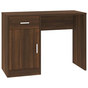 vidaXL Stol&iacute;k, z&aacute;suvka a skrinka hned&yacute; dub 100x40x73 cm sprac. drevo