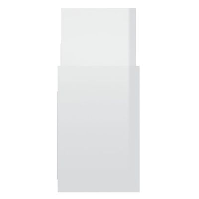 vidaXL Príručná skrinka, lesklá biela 60x26x60 cm, kompozitné drevo