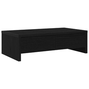 vidaXL Stojan na monitor so z&aacute;suvkami, čierny dub, 50x27x15 cm, technick&eacute; drevo