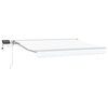 vidaXL Ručn&yacute; r&aacute;m mark&iacute;zy s LED Biely 3,5 x 2 m Polyester s PU povrchom