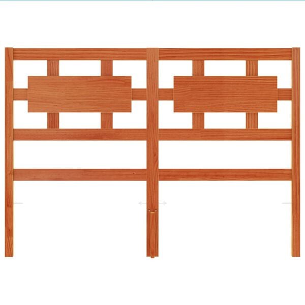 vidaXL Čelo postele voskov&eacute; hned&eacute; 135 cm mas&iacute;vna borovica