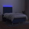 vidaXL Boxspring posteľ s matracom a LED modr&aacute; 120x190 cm l&aacute;tka