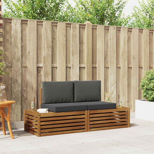 vidaXL Z&aacute;hradn&aacute; s&uacute;prava gaučov s vank&uacute;&scaron;om 2 Kus Pr&iacute;rodn&aacute; a antracitov&aacute;