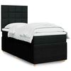 vidaXL Posteľný rám boxspring s matracom čierny 90x200 cm látka