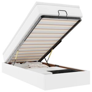 vidaXL Osmansk&yacute; r&aacute;m postele s matracom biela 80x200 cm umel&aacute; koža