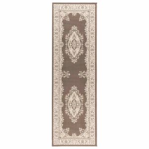 vidaXL Beh&uacute;ň na koberce FLORNES Tkan&yacute; Sivohned&aacute; so vzorom 67 x 200 cm