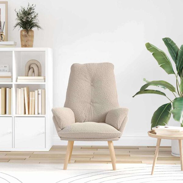 vidaXL kreslo Svetlosivá 61 x 78 x 98 cm Sherpa látka