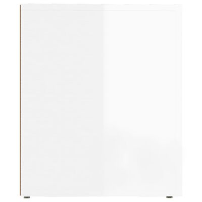 vidaXL Nočný stolík lesklý biely 50x39x47 cm