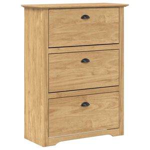 vidaXL Reg&aacute;l na top&aacute;nky so z&aacute;suvkou BODO Medov&aacute; hned&aacute; 80 x 35 x 118 cm