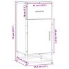 vidaXL Komoda siv&aacute; sonoma 35,5x35x76 cm kompozitn&eacute; drevo a kov