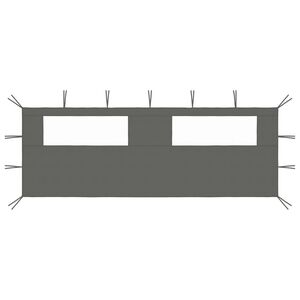 vidaXL Bočn&aacute; stena alt&aacute;nku s oknami 6x2 m antracitov&aacute;