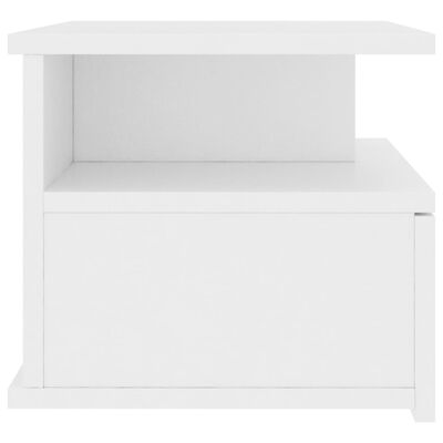 vidaXL Nástenné nočné stolíky 2ks, biele 40x31x27 cm, kompozitné drevo
