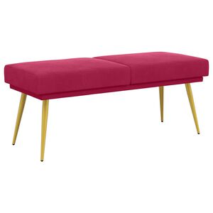 vidaXL Dvojvrstvov&aacute; lavica V&iacute;no červen&eacute; 120 x 45 x 46 cm Zamat