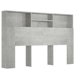 vidaXL Čelo postele so skrinkou bet&oacute;novo siv&eacute; 160x19x103,5 cm