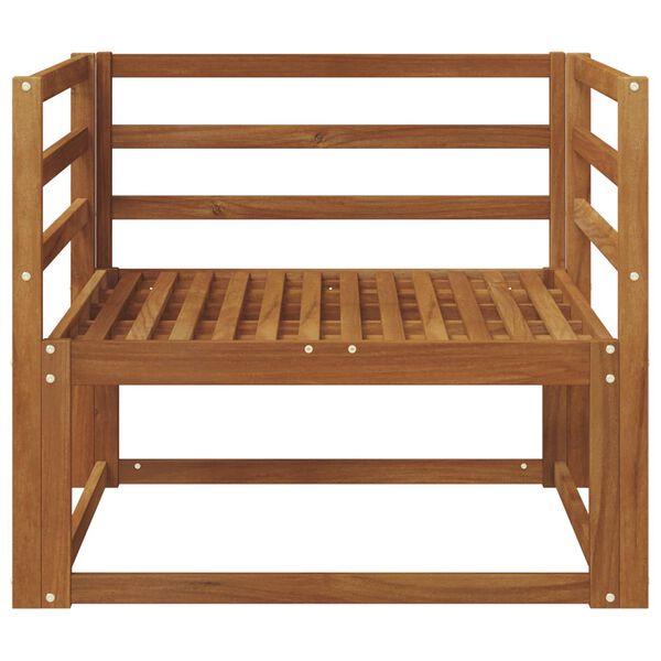 vidaXL Z&aacute;hradn&aacute; stredn&aacute; sedačka Pevn&eacute; ak&aacute;ciov&eacute; drevo Pr&iacute;rodn&aacute;