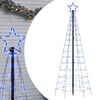 vidaXL LED vianočn&yacute; stromček s hrotmi 220 LED modr&eacute; 180 cm