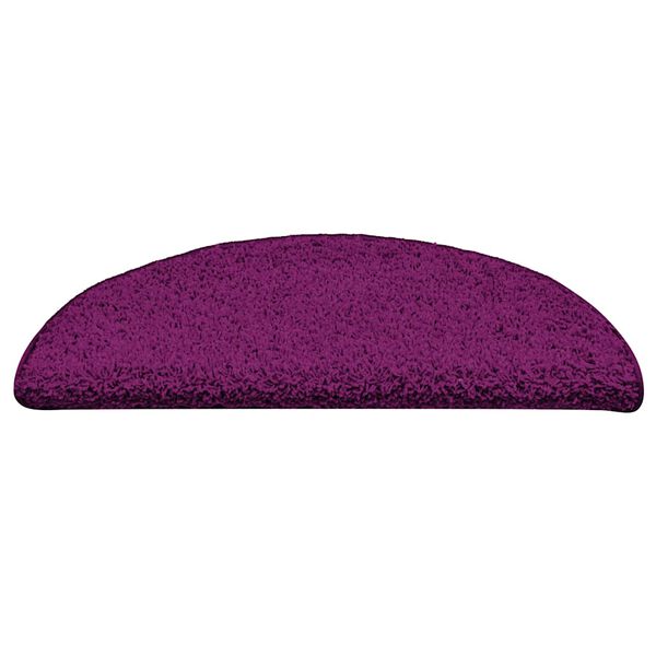 vidaXL Schodové rohože 30 ks 56x17x3 cm ružové polkruhové