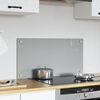 vidaXL Kuchynský backsplash Svetlosivá 80 x 40 x 0,6 cm tvrdené sklo