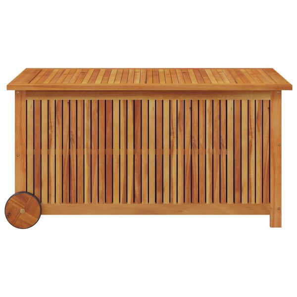 vidaXL Z&aacute;hradn&yacute; &uacute;ložn&yacute; box s kolieskami 113x50x58 cm mas&iacute;vna ak&aacute;cia