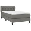 vidaXL Boxspring posteľ s matracom tmavosiv&aacute; 90x200 cm l&aacute;tka