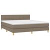 vidaXL Posteľn&yacute; r&aacute;m boxspring s matracom sivohned 180x200 cm l&aacute;tka