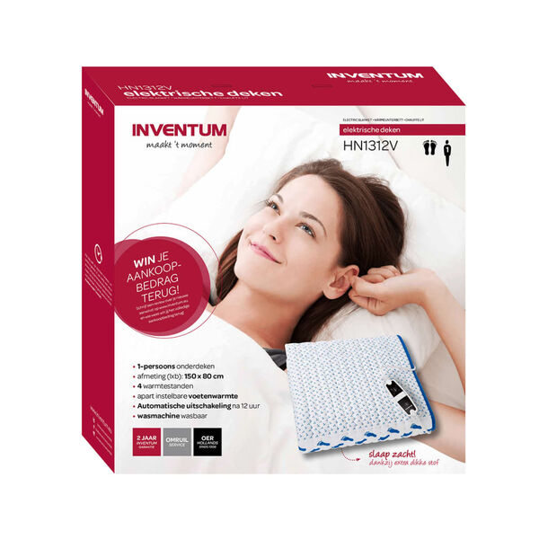 Inventum Elektrick&aacute; vyhrievacia deka 150x80 cm biela HN1312V