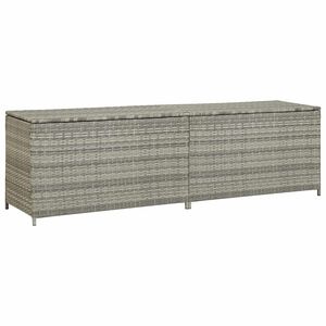 vidaXL Z&aacute;hradn&yacute; &uacute;ložn&yacute; box siv&yacute; 200x50x60 cm polyratanov&yacute;