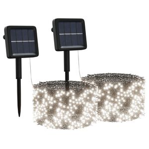 vidaXL Sol&aacute;rne svetl&aacute; 2 ks 2x200 LED studen&eacute; biele vn&uacute;torn&eacute; vonkaj&scaron;ie