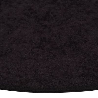 vidaXL Prateľný koberec φ120 cm antracitový protišmykový