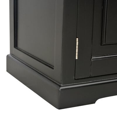 vidaXL TV stolík čierny 90x30x40 cm drevený