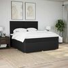 vidaXL Boxspring posteľ s matracom čierna 200x200 cm l&aacute;tka