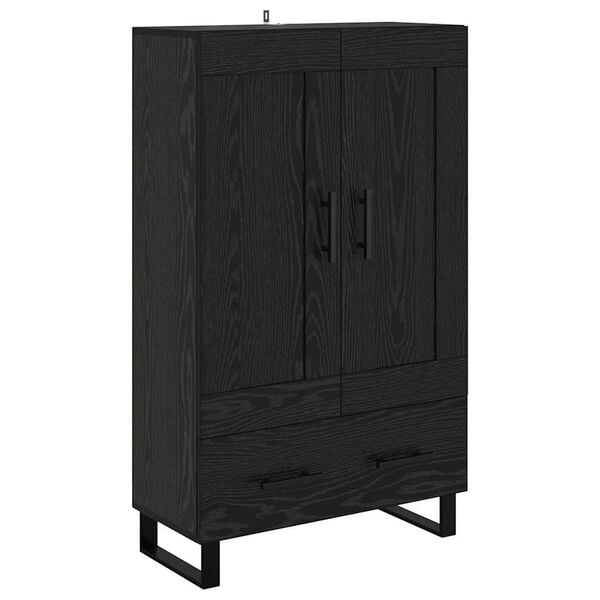 vidaXL Highboard Čierny dub 69,5 x 31 x 115 cm Kompozitn&eacute; drevo