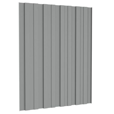 vidaXL Strešné panely 36 ks pozinkovaná oceľ sivé 60x45 cm