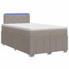 vidaXL Posteľ boxspring s matracom Sivohned&aacute; 120 x 190 cm L&aacute;tka