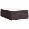 vidaXL Boxspring posteľ s matracom tmavohned&aacute; 140x190 cm l&aacute;tka